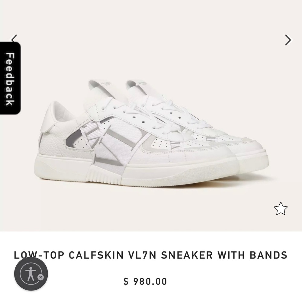 Original Valentino Garavani leather sneakers